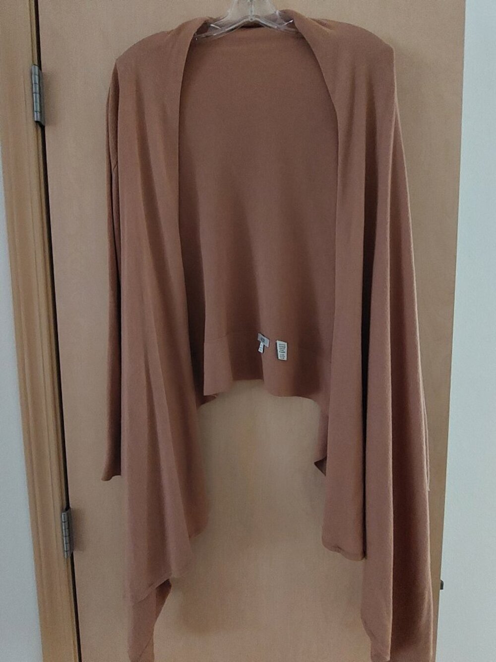 Cache Cashmere Wool Draped Cardigan Small Desert Brown Shawl Sweater Y2K